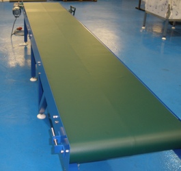 Powered Belt Conveyor with Green Belt